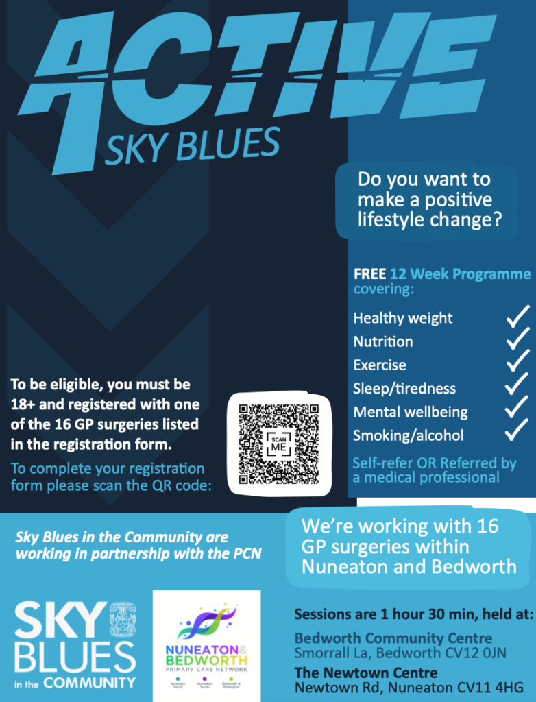 Active Sky Blues leaflet